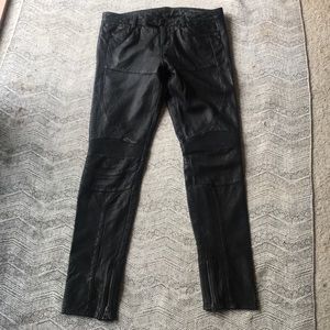 All saints Italian leather pants size 28